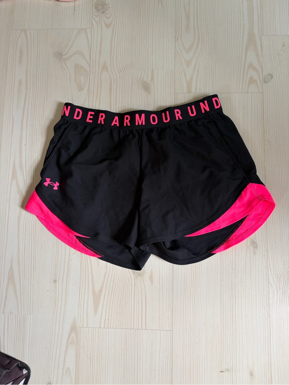 Under Armour Black & Hot Pink Women’s Athletic Shorts